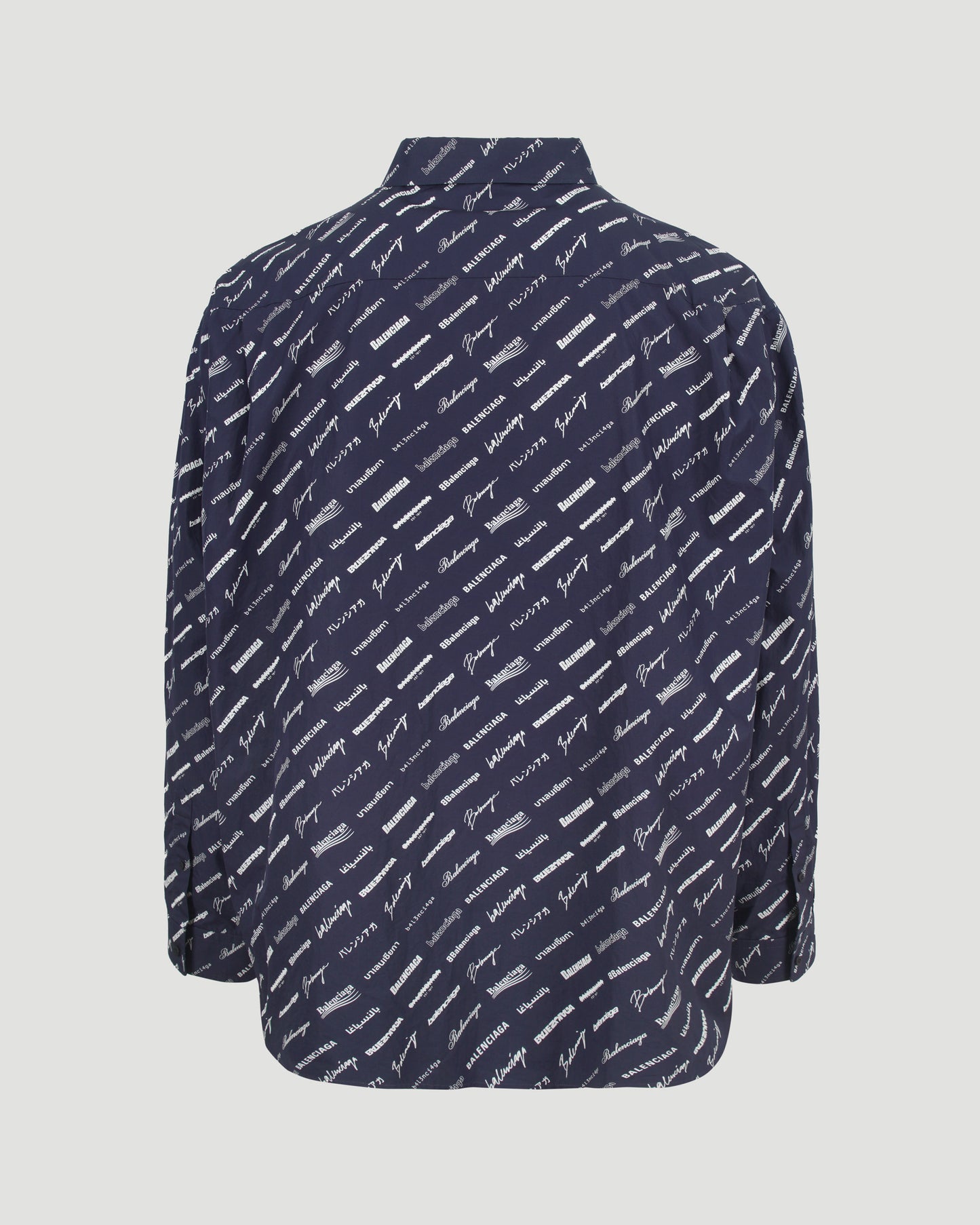 ALL-OVER LOGO SHIRT IN NAVY