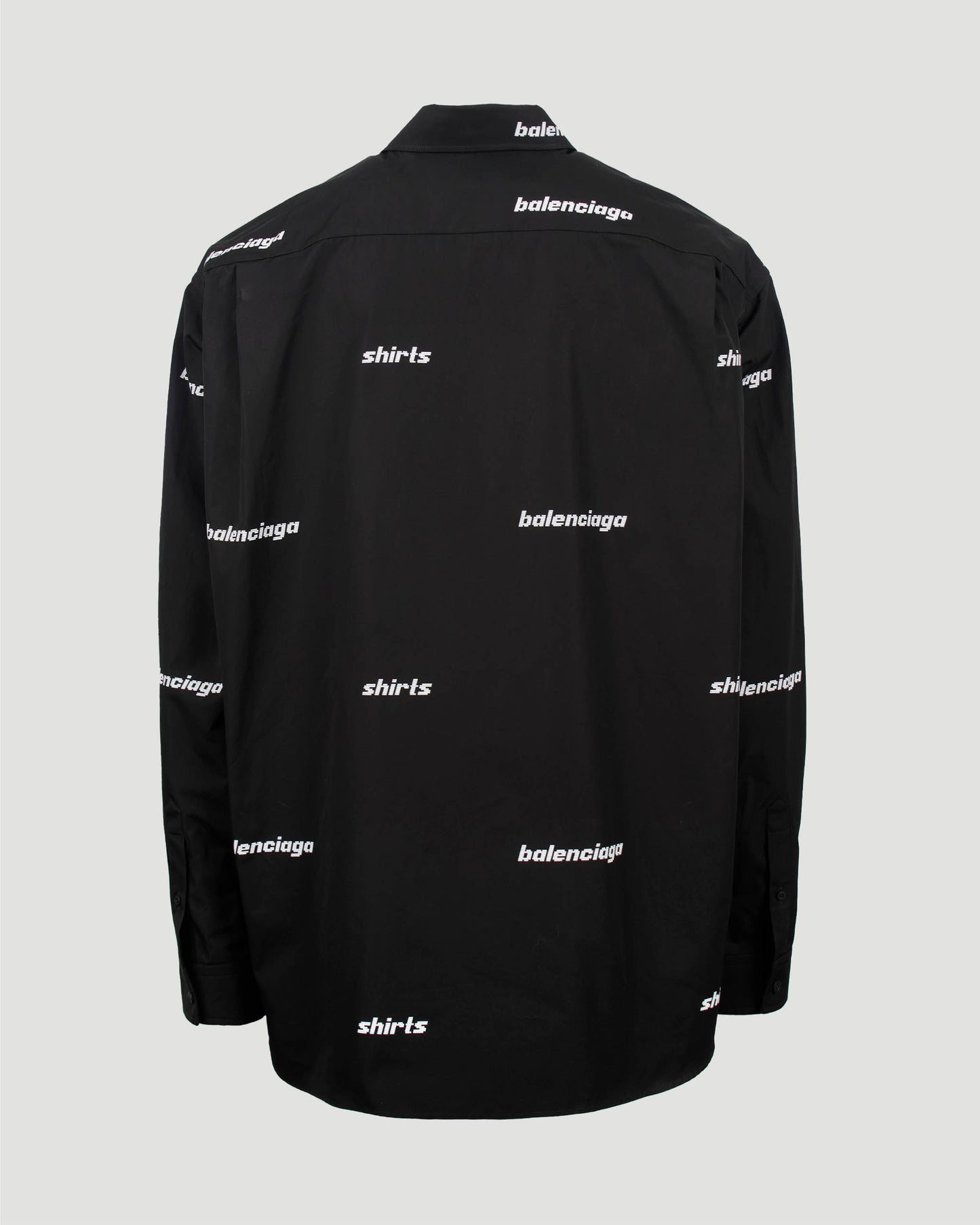 Balenciaga ALL-OVER LOGO SHIRT IN BLACK — product photo 2