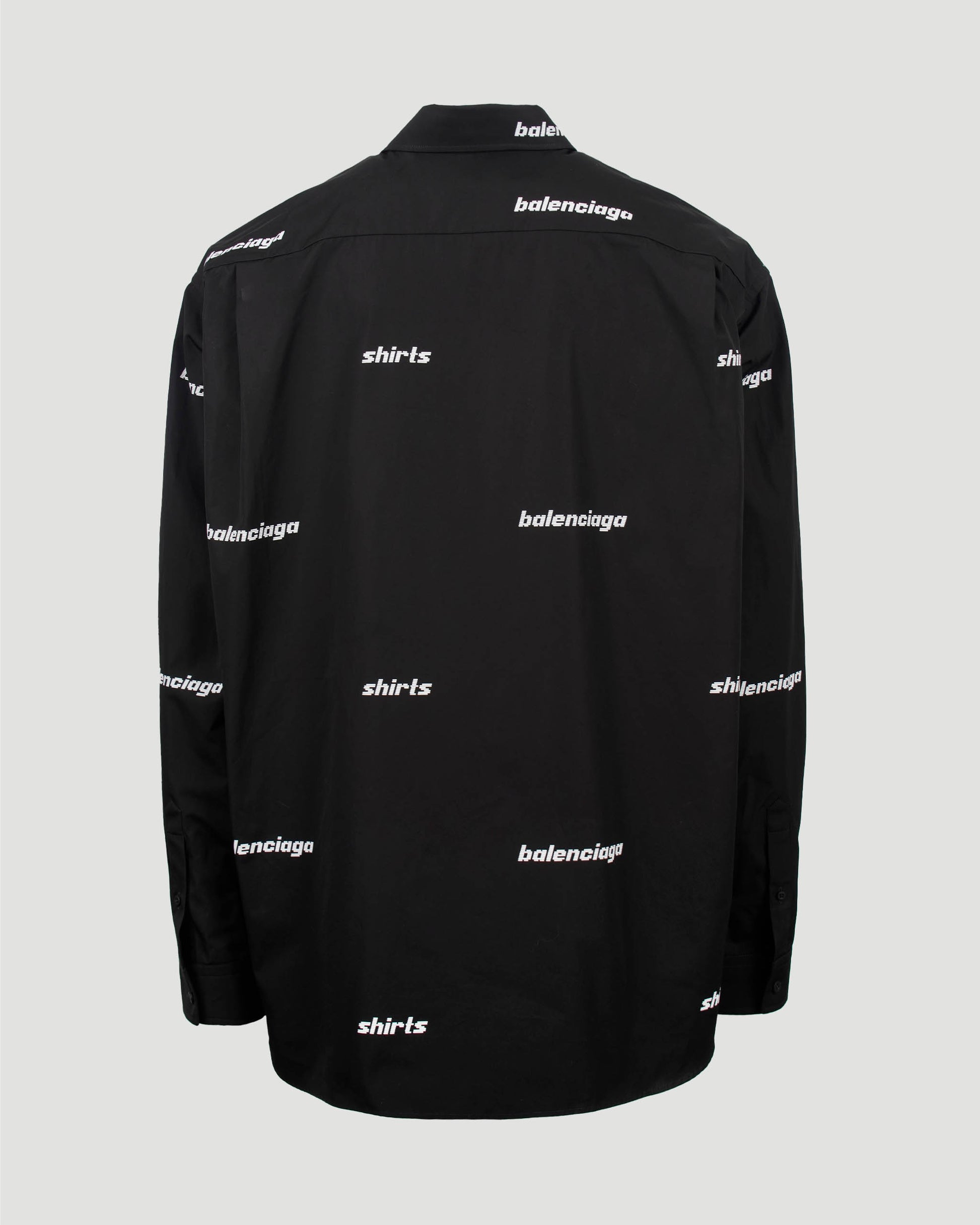 Balenciaga ALL-OVER LOGO SHIRT IN BLACK — product photo 2