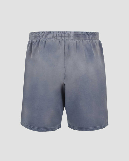 Political Campaign Sweat Shorts in Faded Blue