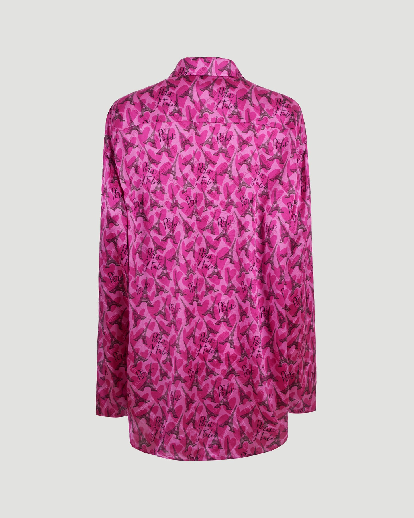 All-over Eiffel Tower Logo Silk Shirt