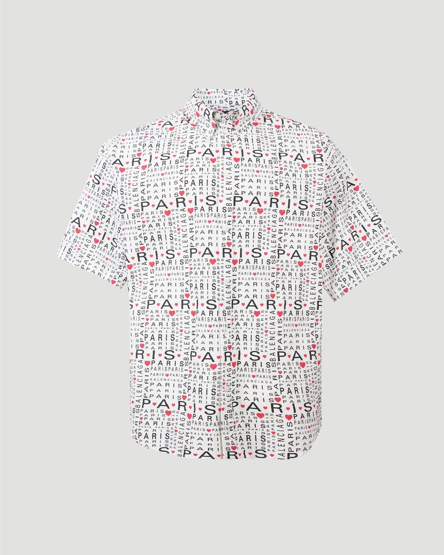All-Over Lettering Logo Shirt in White