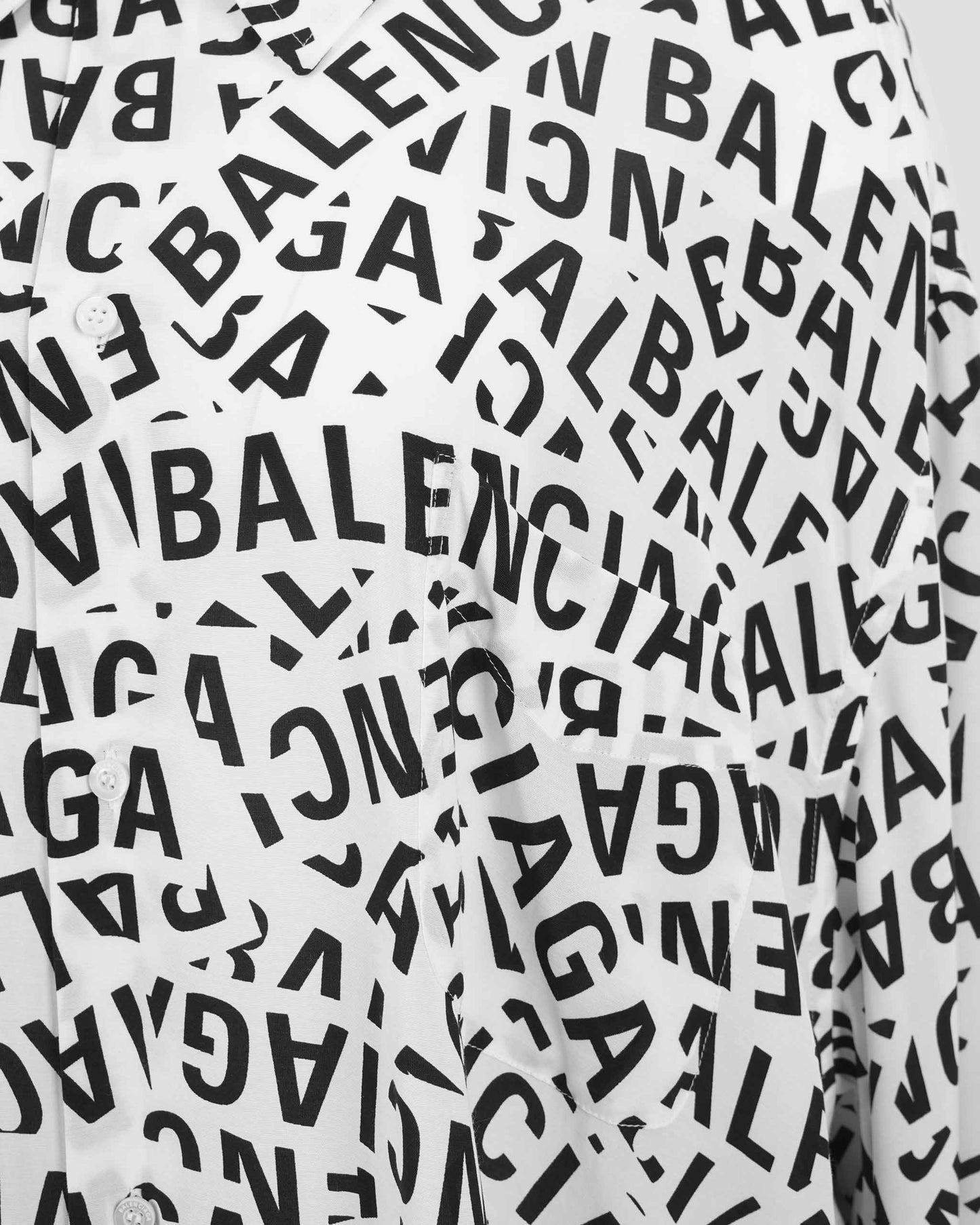 LOGO STRIPS MINIMAL SHIRT LARGE FIT IN WHITE