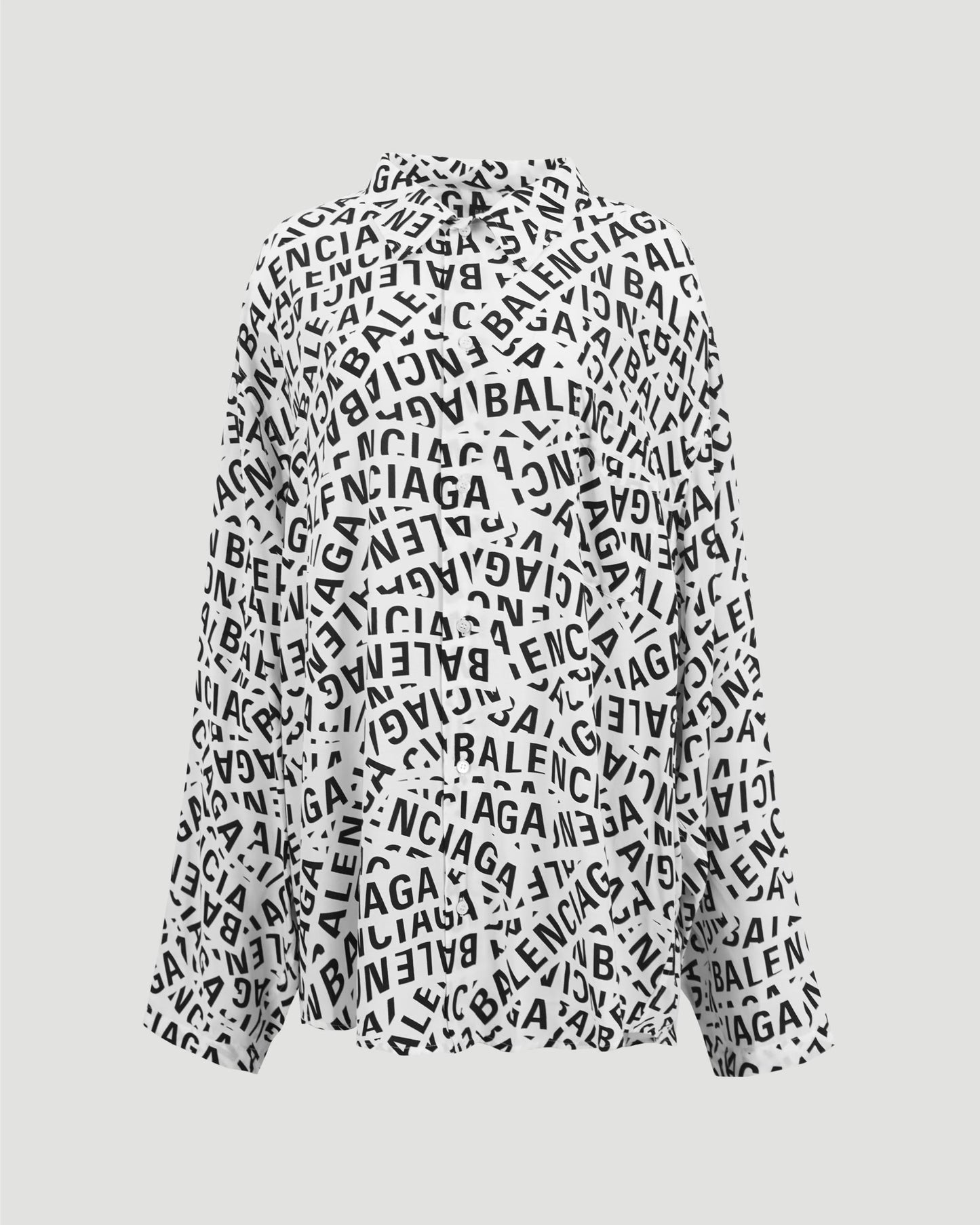 LOGO STRIPS MINIMAL SHIRT LARGE FIT IN WHITE