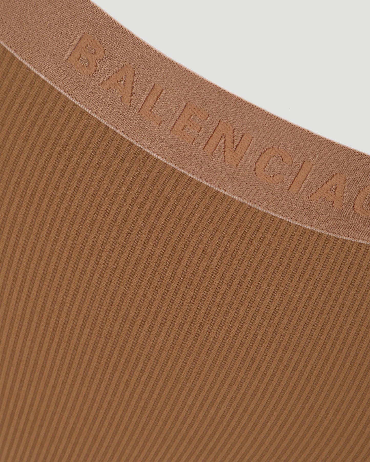 Briefs in beige ribbed jersey