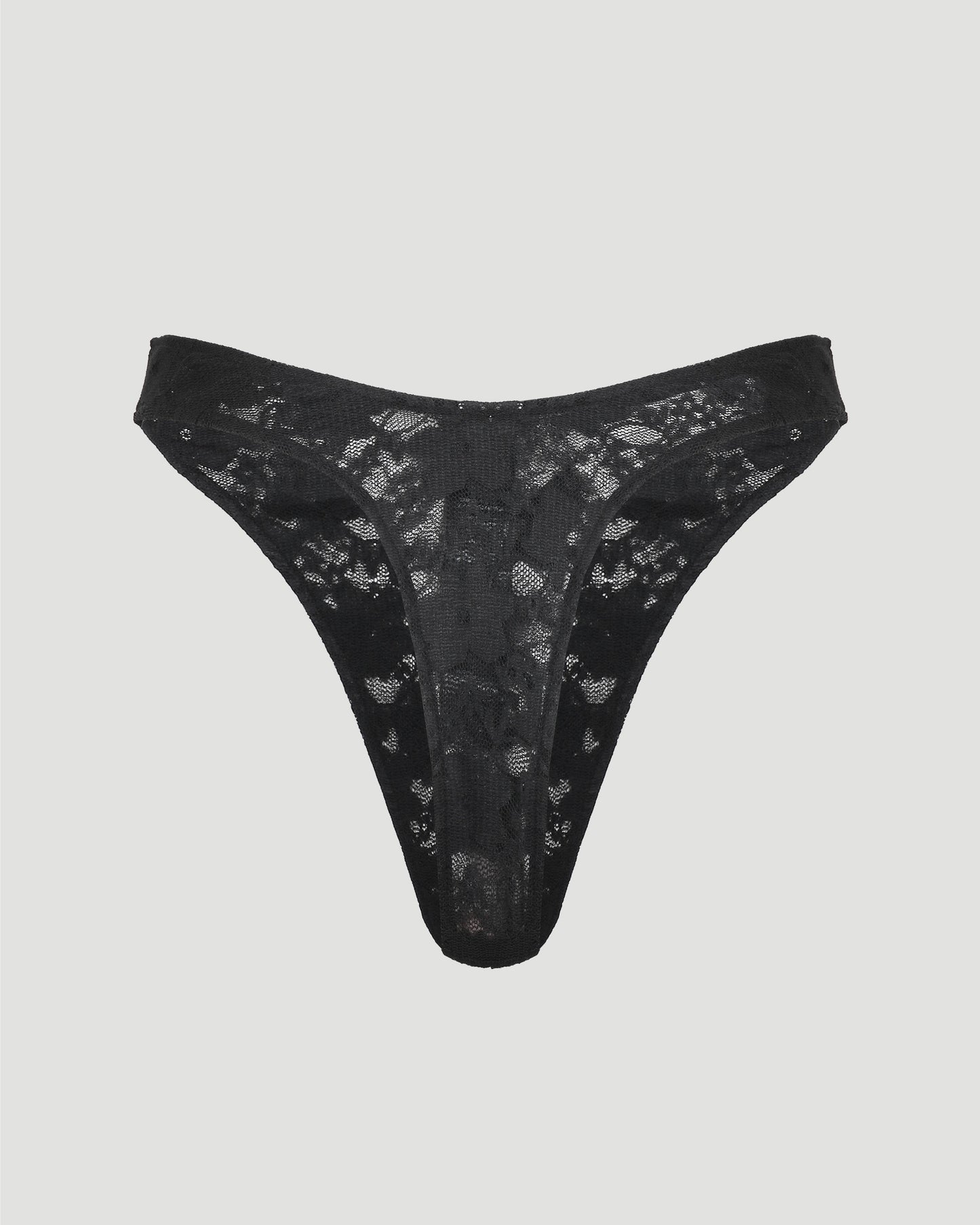V Slip in black stretch lace