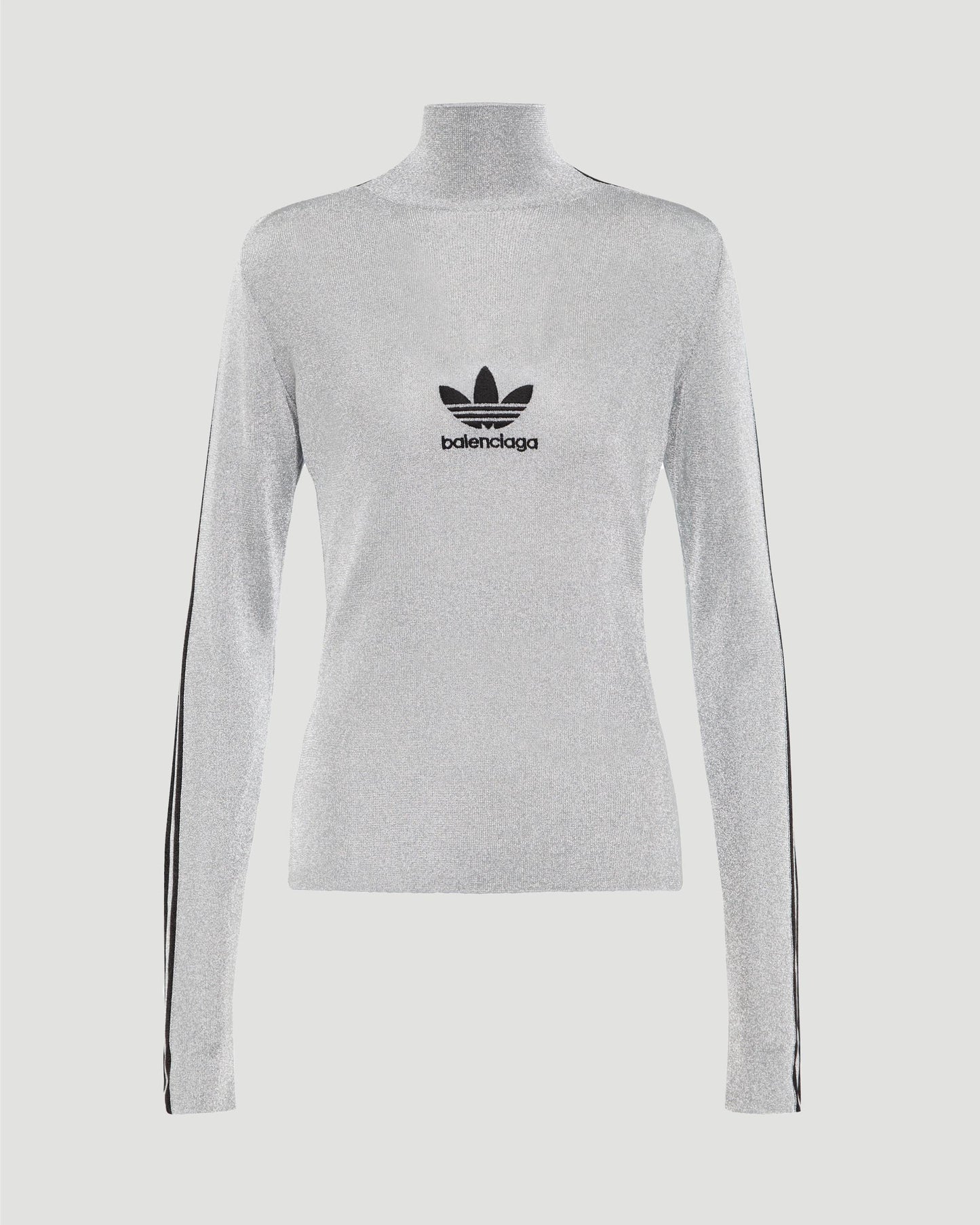 BALENCIAGA x ADIDAS ATHLETIC MOCK NECK IN SILVER