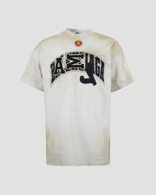 Balenciaga SKATER OVERSIZED T-SHIRT IN DIRTY WHITE in Neutrauls — front view