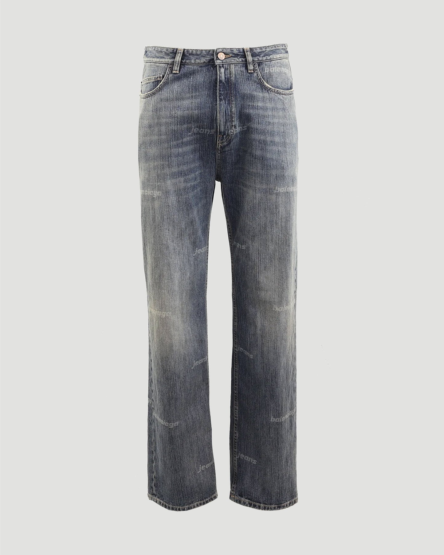 Allover logo denim jeans