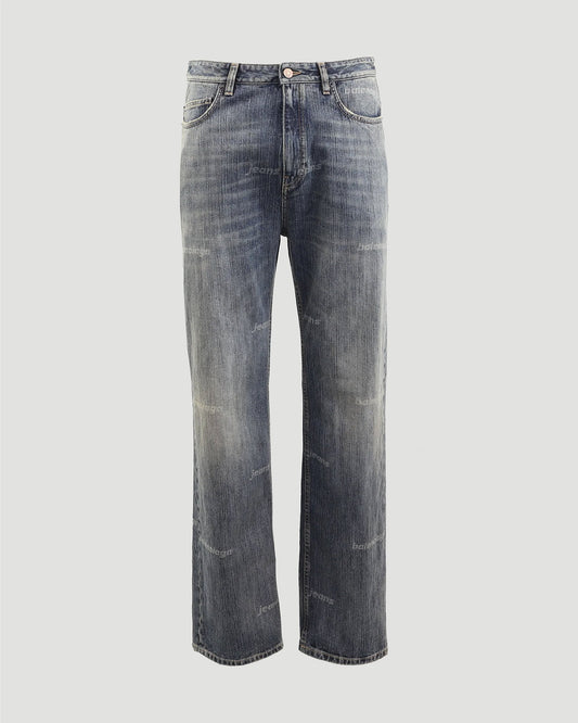 Allover logo denim jeans