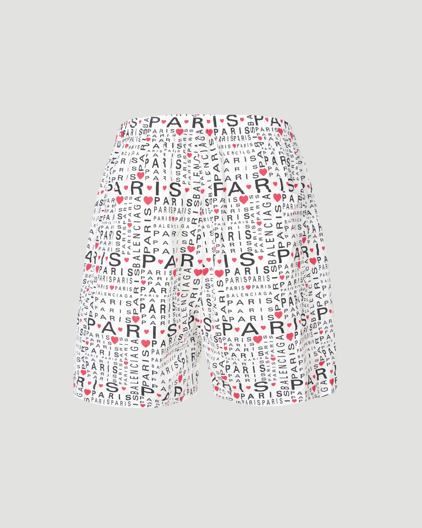 All-Over Lettering Logo Shorts in White