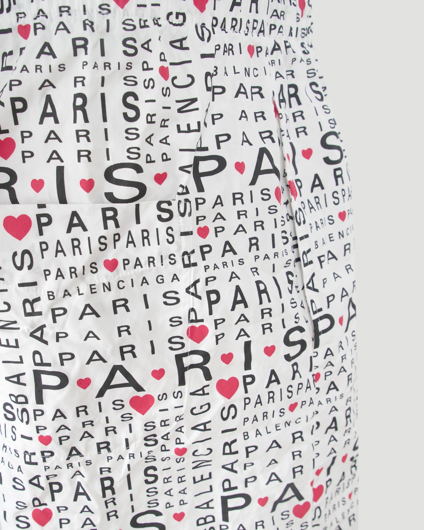 All-Over Lettering Logo Shorts in White
