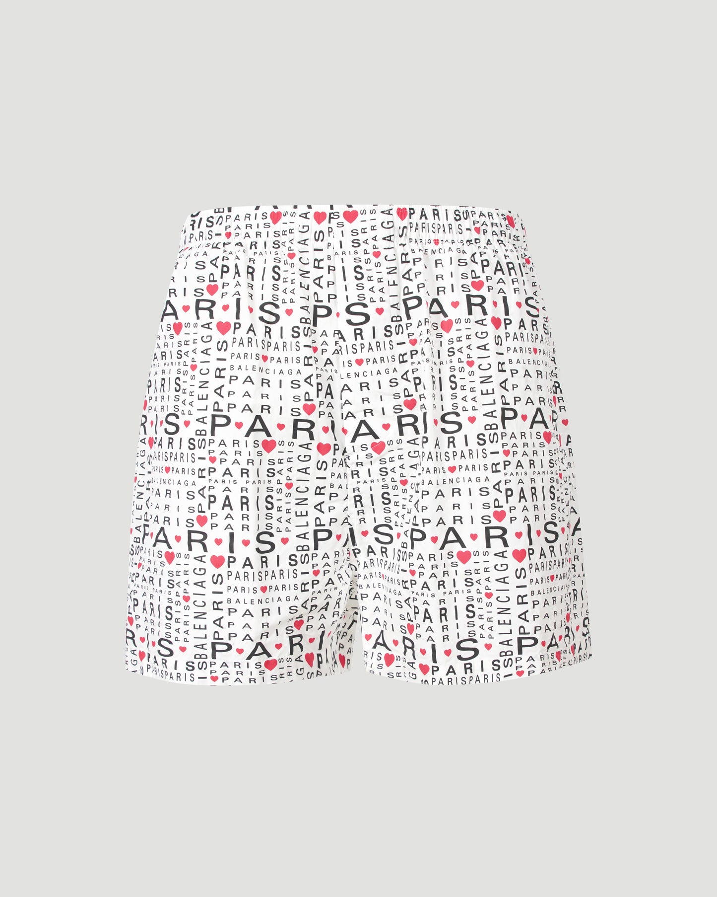 All-Over Lettering Logo Shorts in White