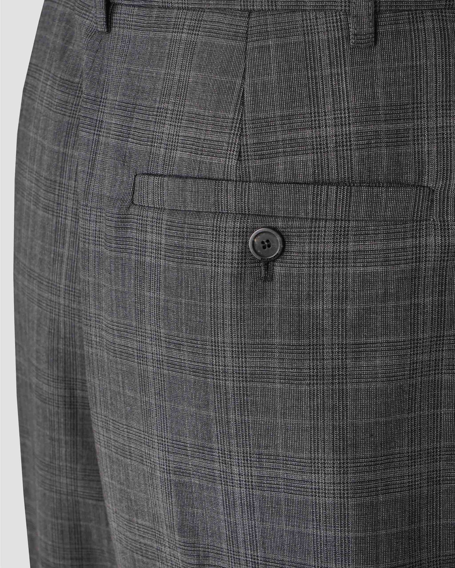 Grey Prince Of Wales Tailored Trousers