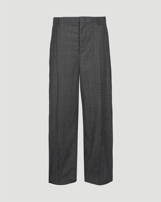 Grey Prince Of Wales Tailored Trousers