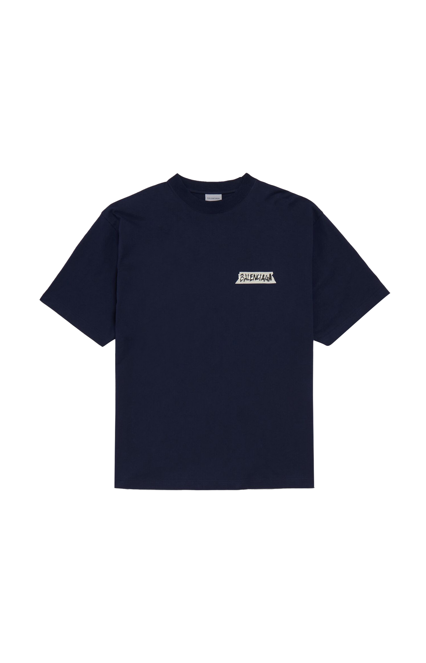 Masking Tape Medium Fit T-shirt in Navy