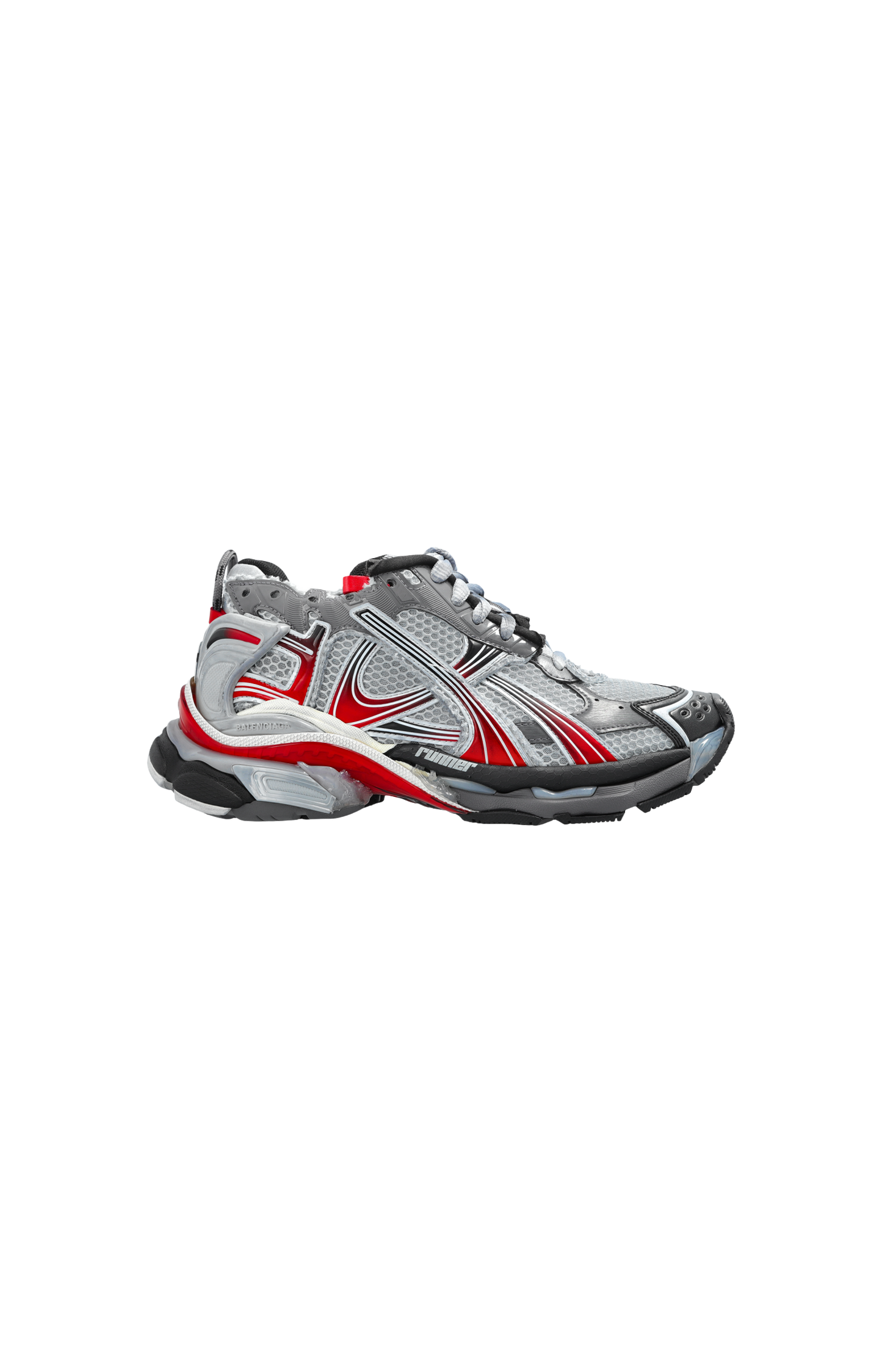 Runner Gradient Sneaker in Grey/red/black