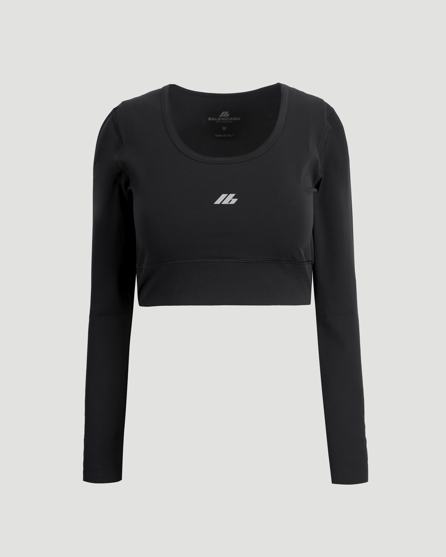 ACTIVEWEAR LONG SLEEVE SPORTS BRA IN BLACK