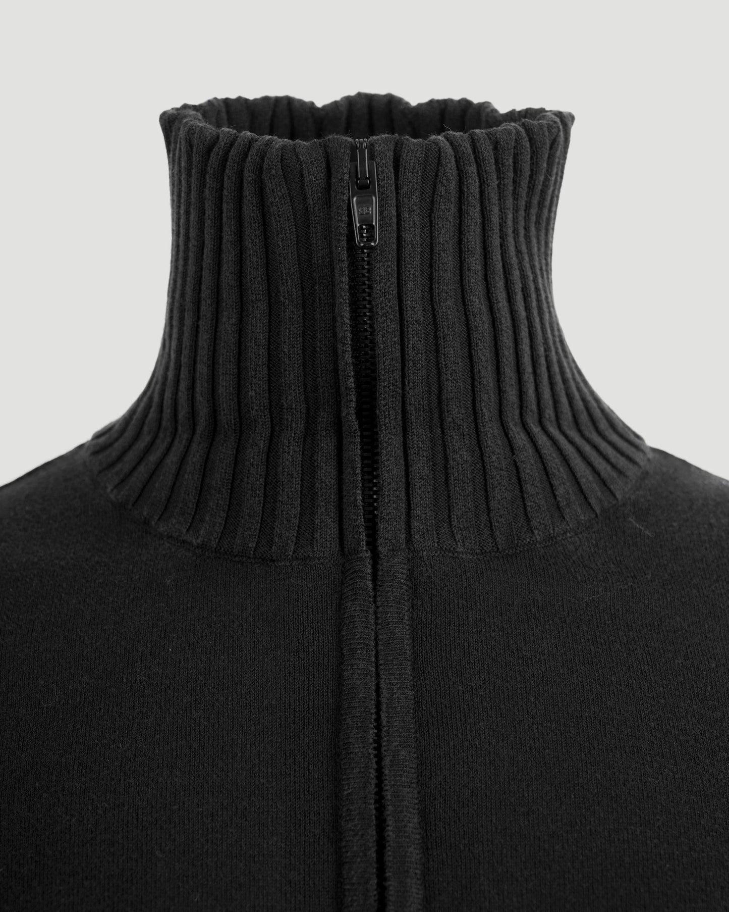 BB PARIS ICON KNOTTED FITTED ZIP-UP JACKET IN BLACK