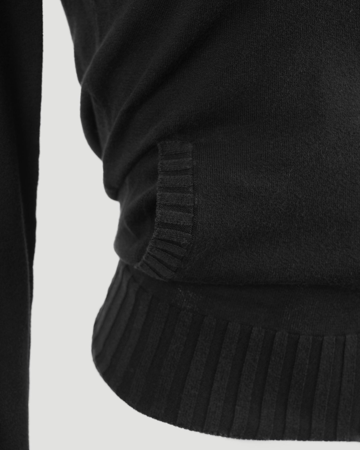 BB PARIS ICON KNOTTED FITTED ZIP-UP JACKET IN BLACK