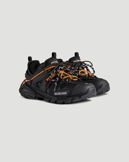 Track Trail Laces Sneaker in Black and Orange