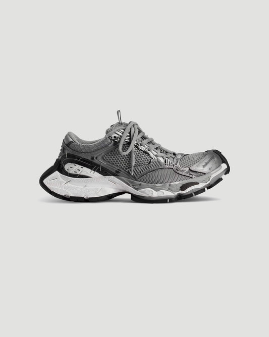 Stapler Sneakers in Grey And Silver