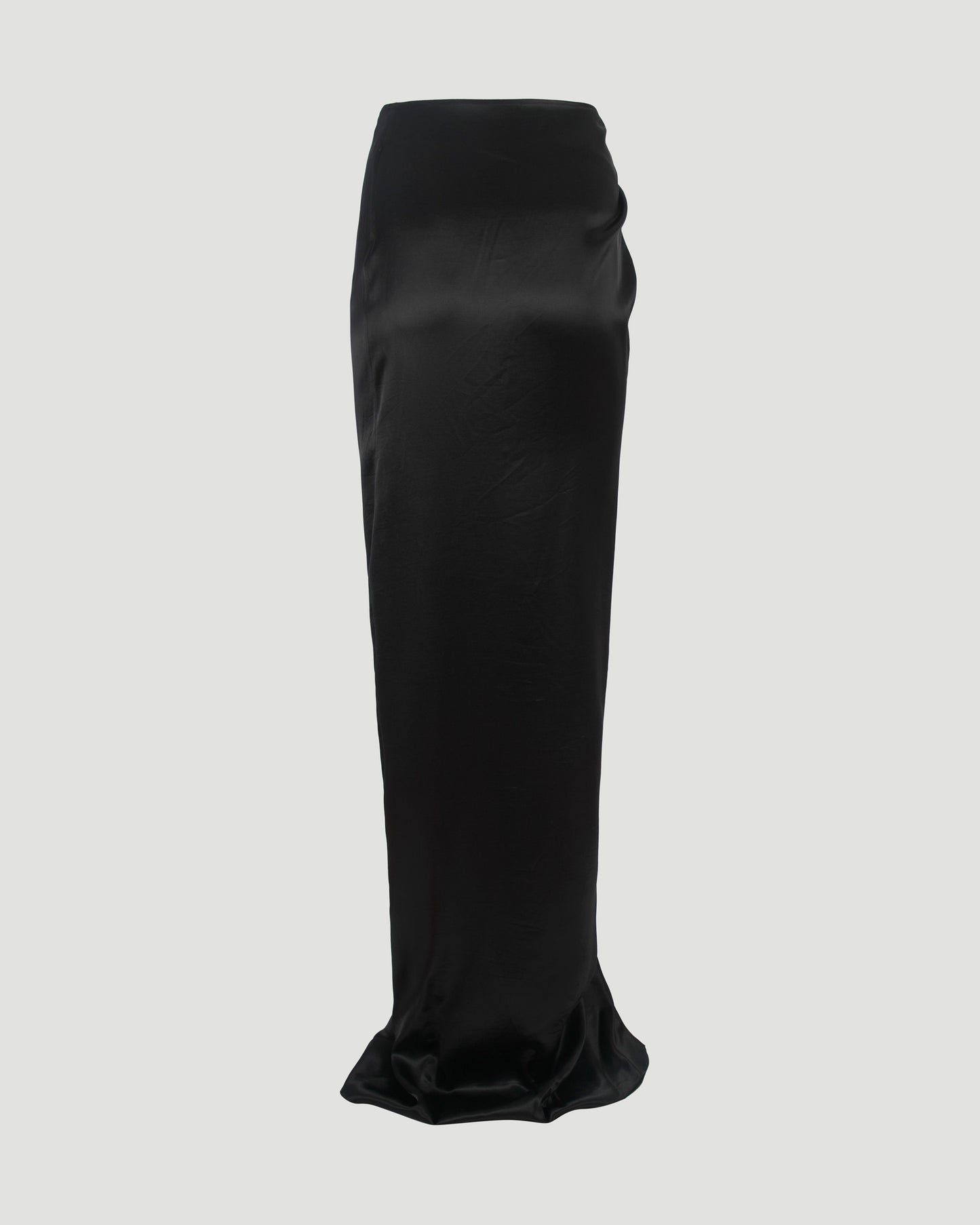 Satin Wrap Skirt in Black