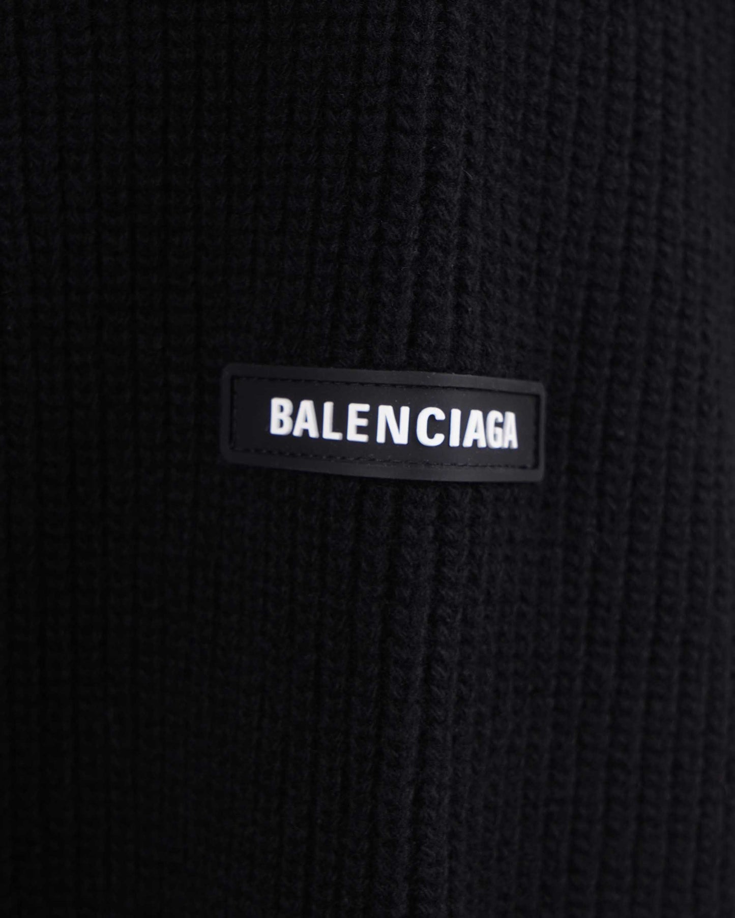Patch Crewneck Sweater in Black