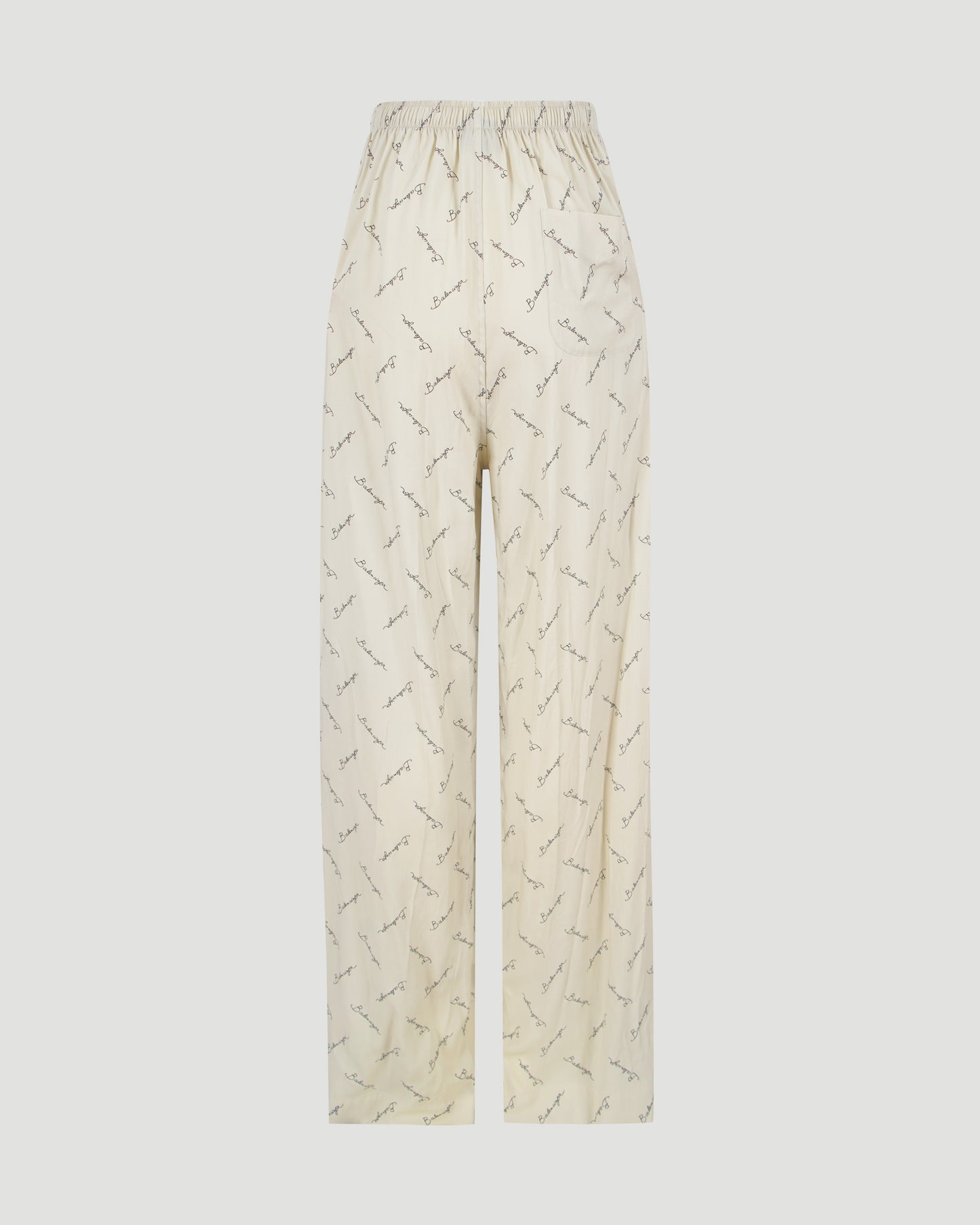 Silk Satin Pants in Beige