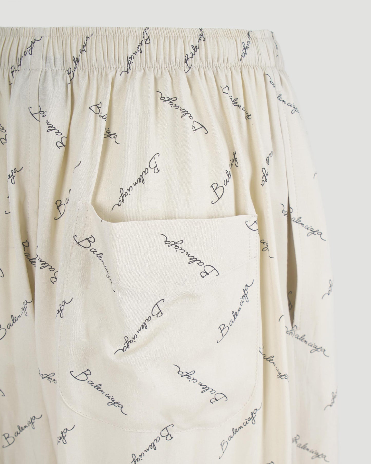 Silk Satin Pants in Beige