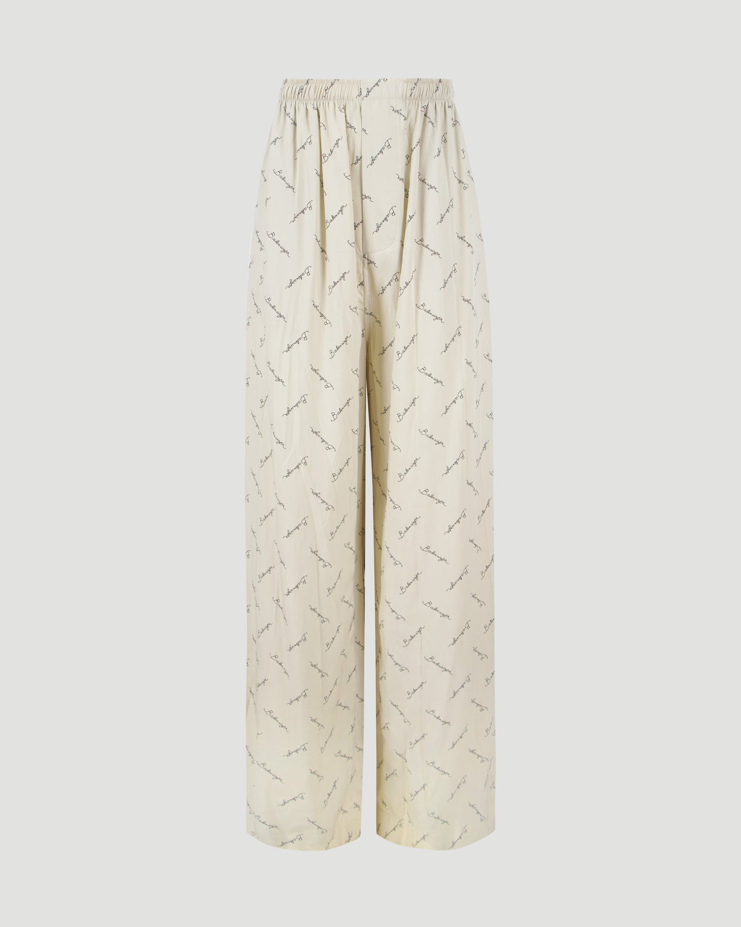 Silk Satin Pants in Beige