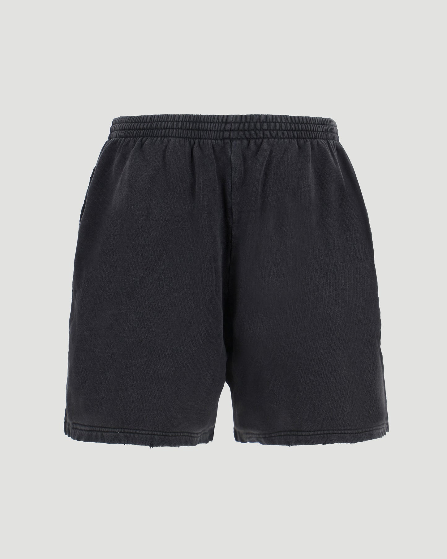 Cotton Shorts in Faded Black