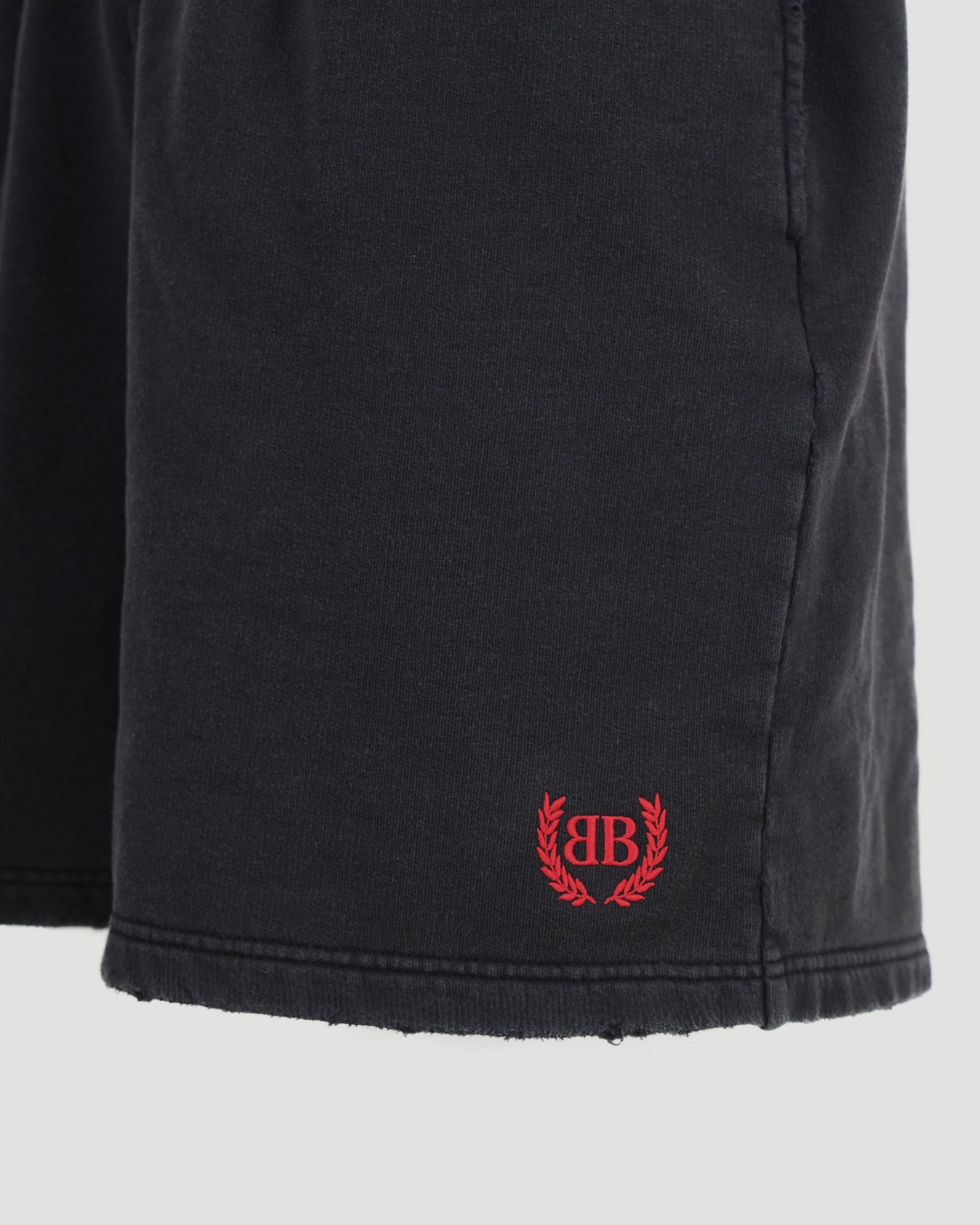 Cotton Shorts in Faded Black