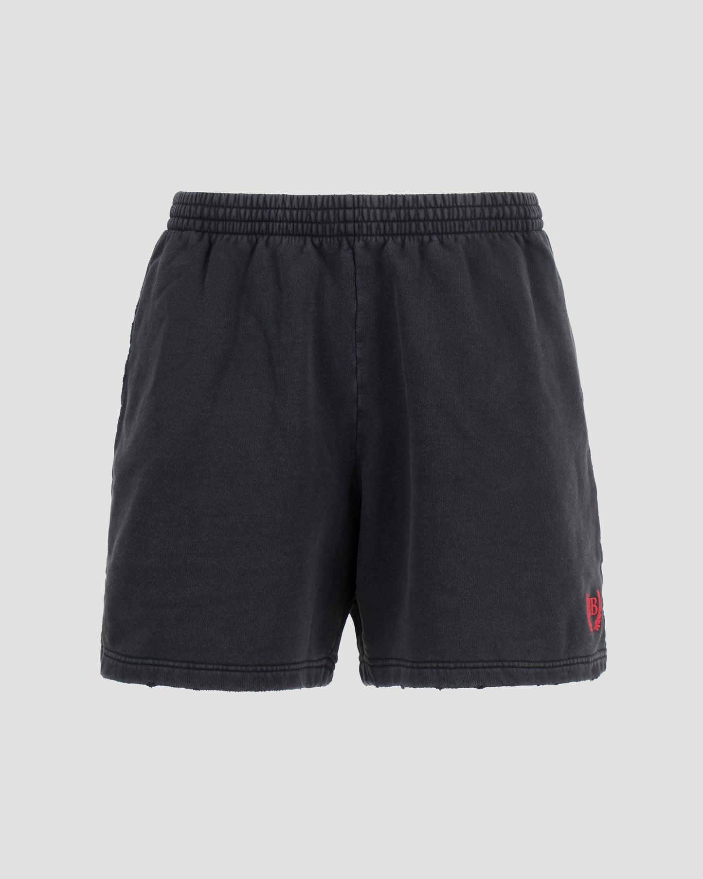 Cotton Shorts in Faded Black