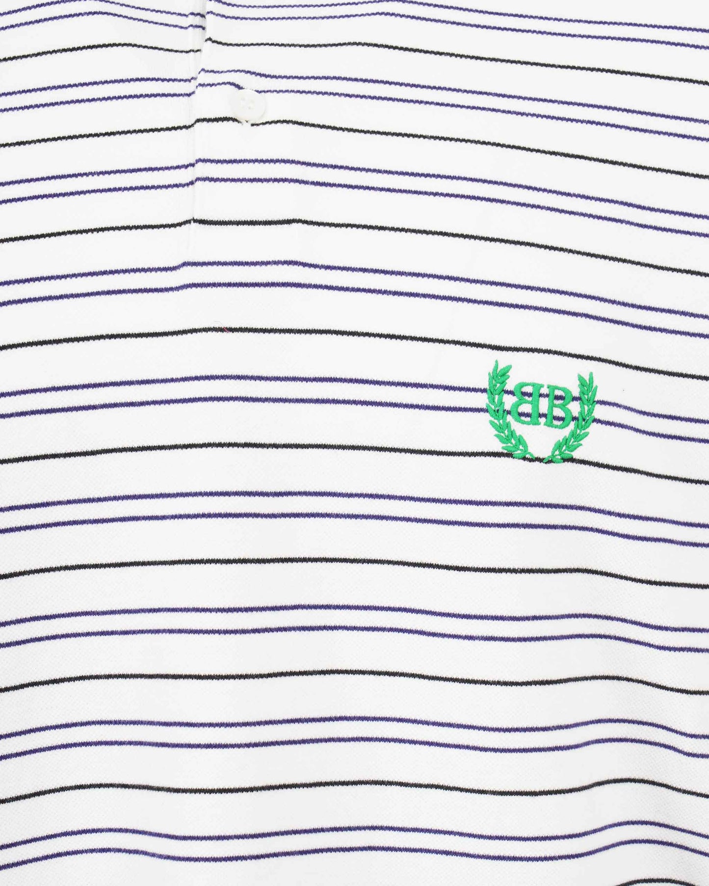 Striped polo shirt in white
