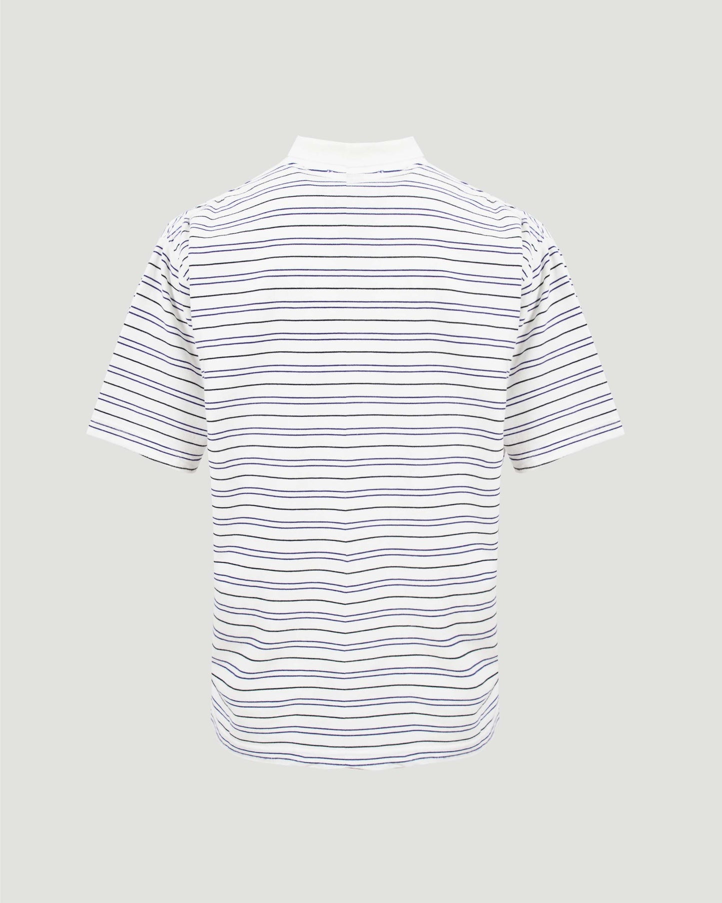 Striped polo shirt in white