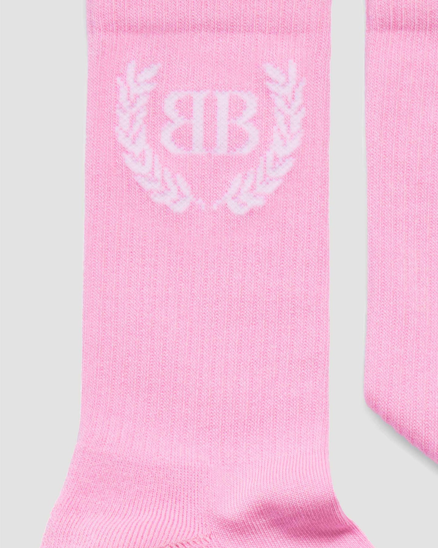 Laurel Classic Socks in Baby Pink And White