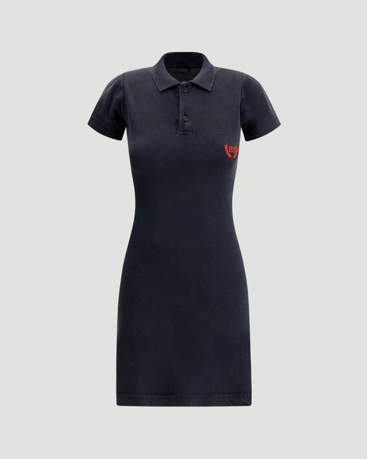 Polo Mini Dress in Black
