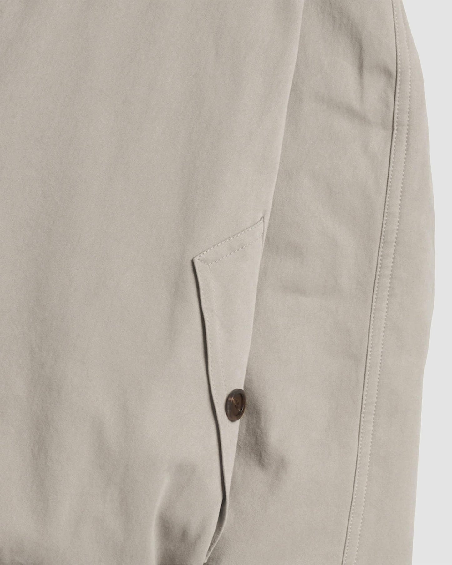 Flipped Hooded Trench in Dark Beige