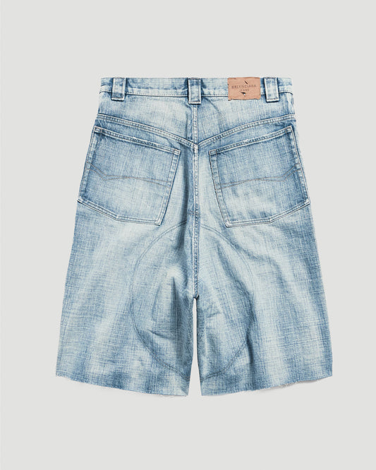 Knee Dart Shorts in Light Blue