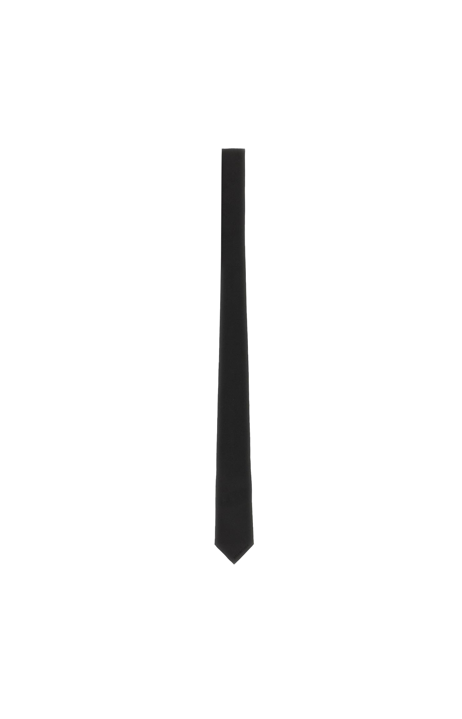 Balenciaga Silk Tie in Black — front view