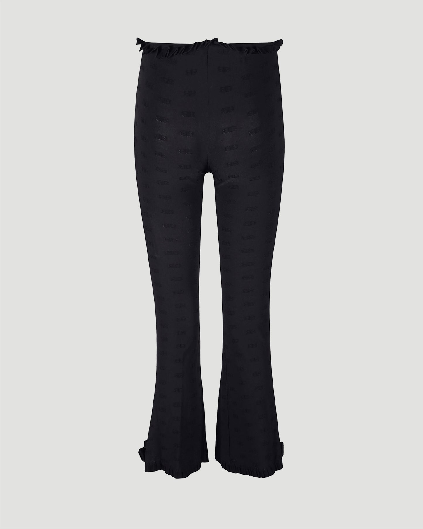Flared Capri Pants in Black