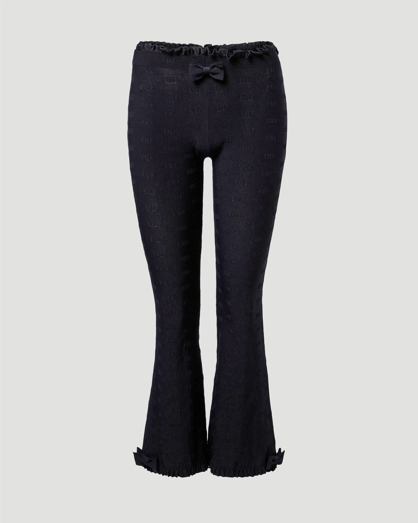 Flared Capri Pants in Black