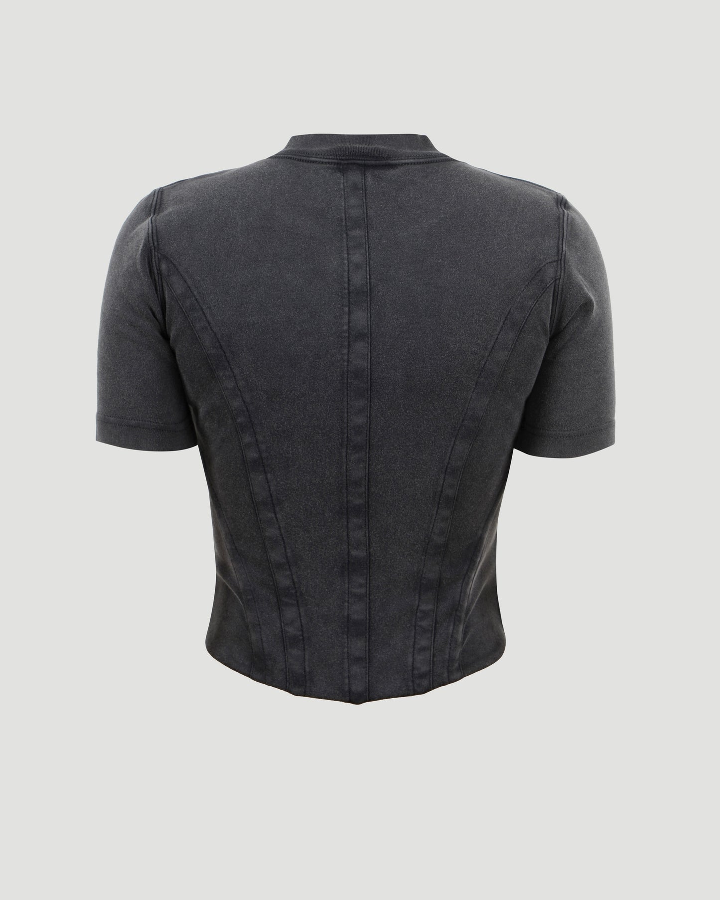 Corseted T-Shirt in Black