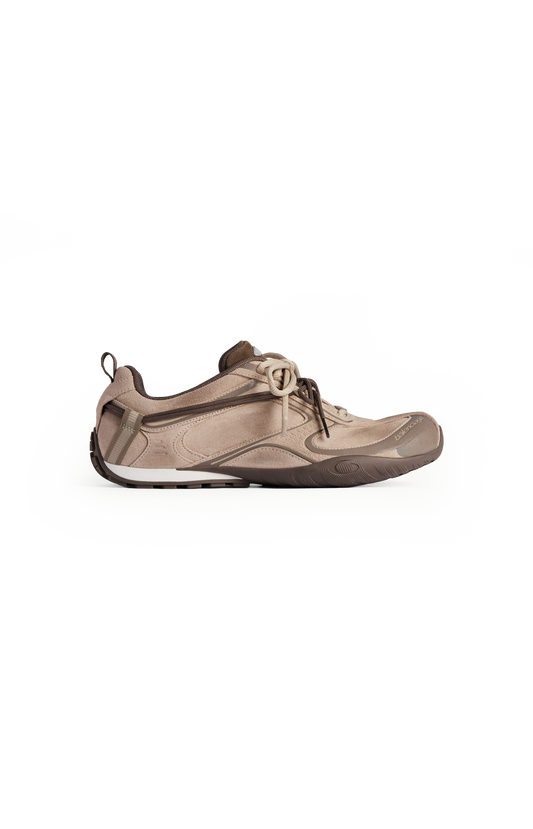 Balenciaga Radar Velvety Sneaker in Beige/brown — front view