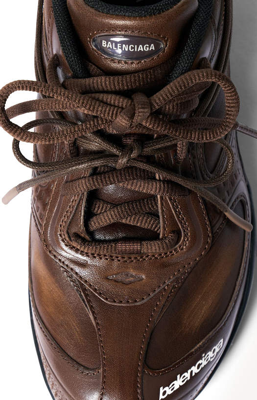 Balenciaga Radar Leather Sneaker in Brown/Black — product photo 3