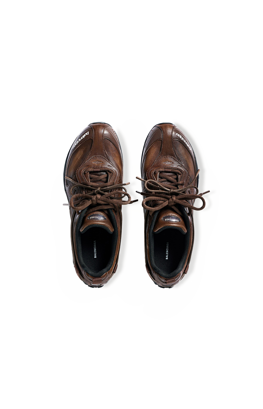 Balenciaga Radar Leather Sneaker in Brown/Black — product photo 4