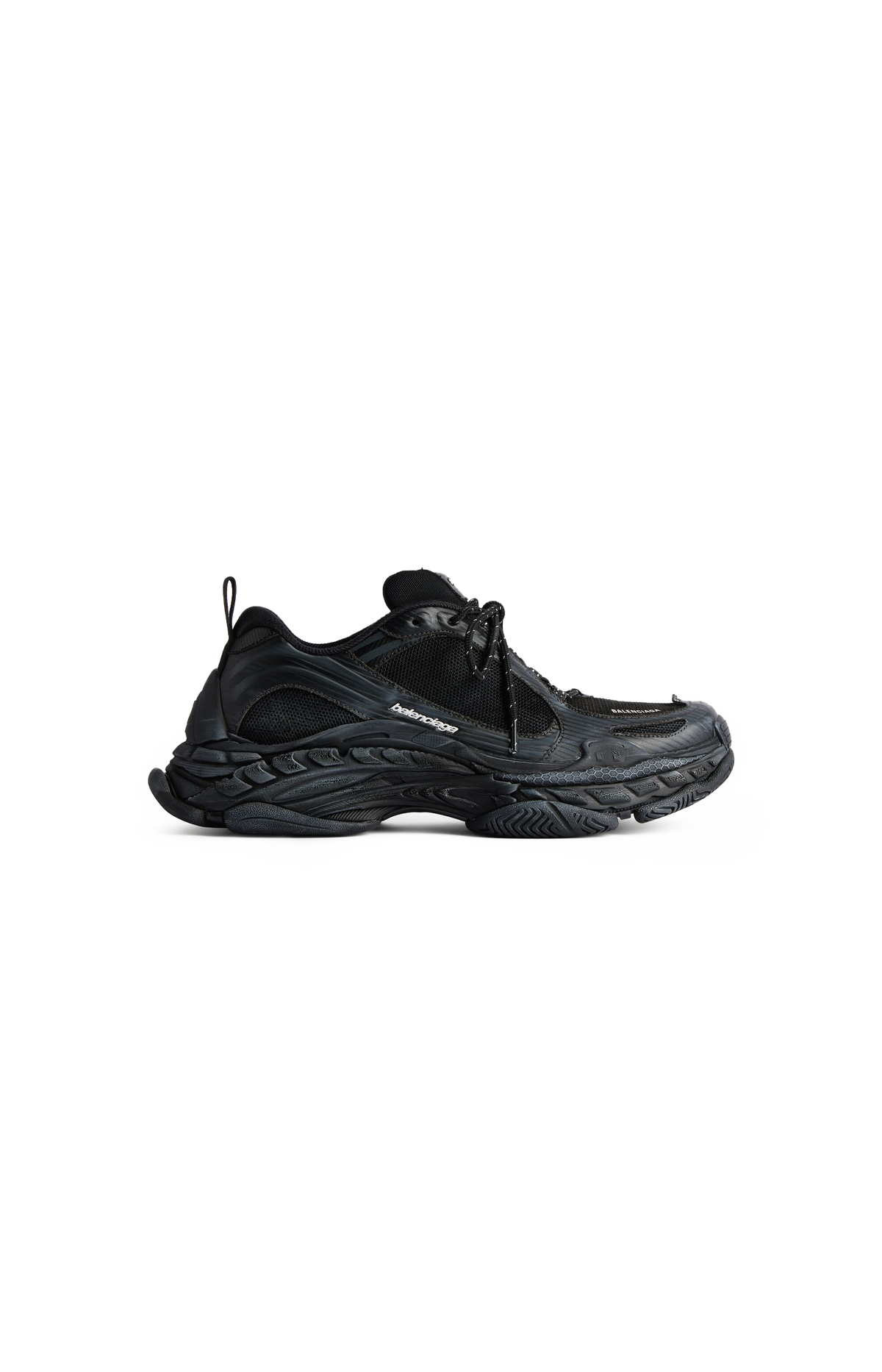 Balenciaga Men's Triple S.2 Sneaker in Black/dark Grey — front view