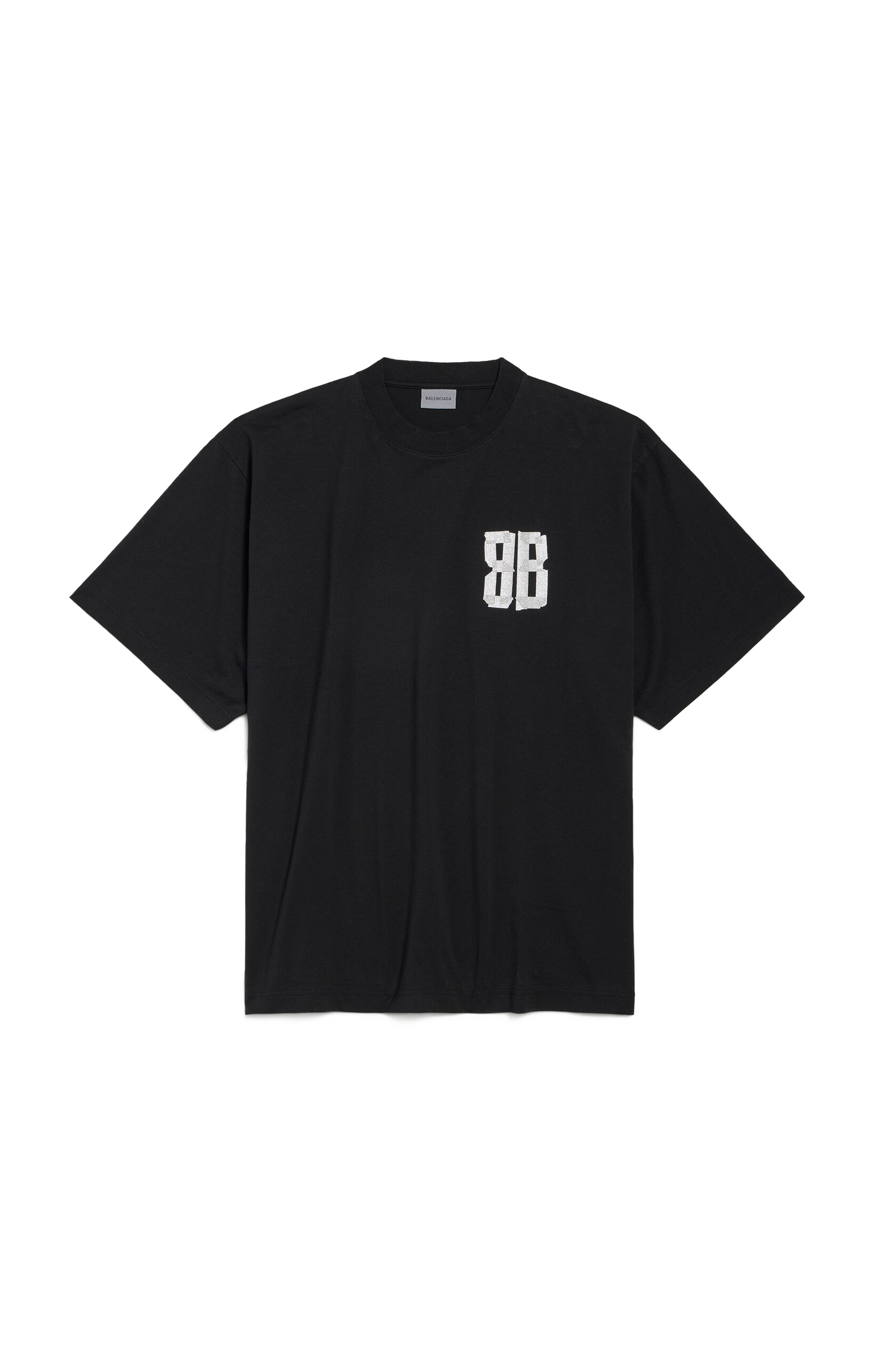 Glitter Tape Type Large Fit T-shirt in Black