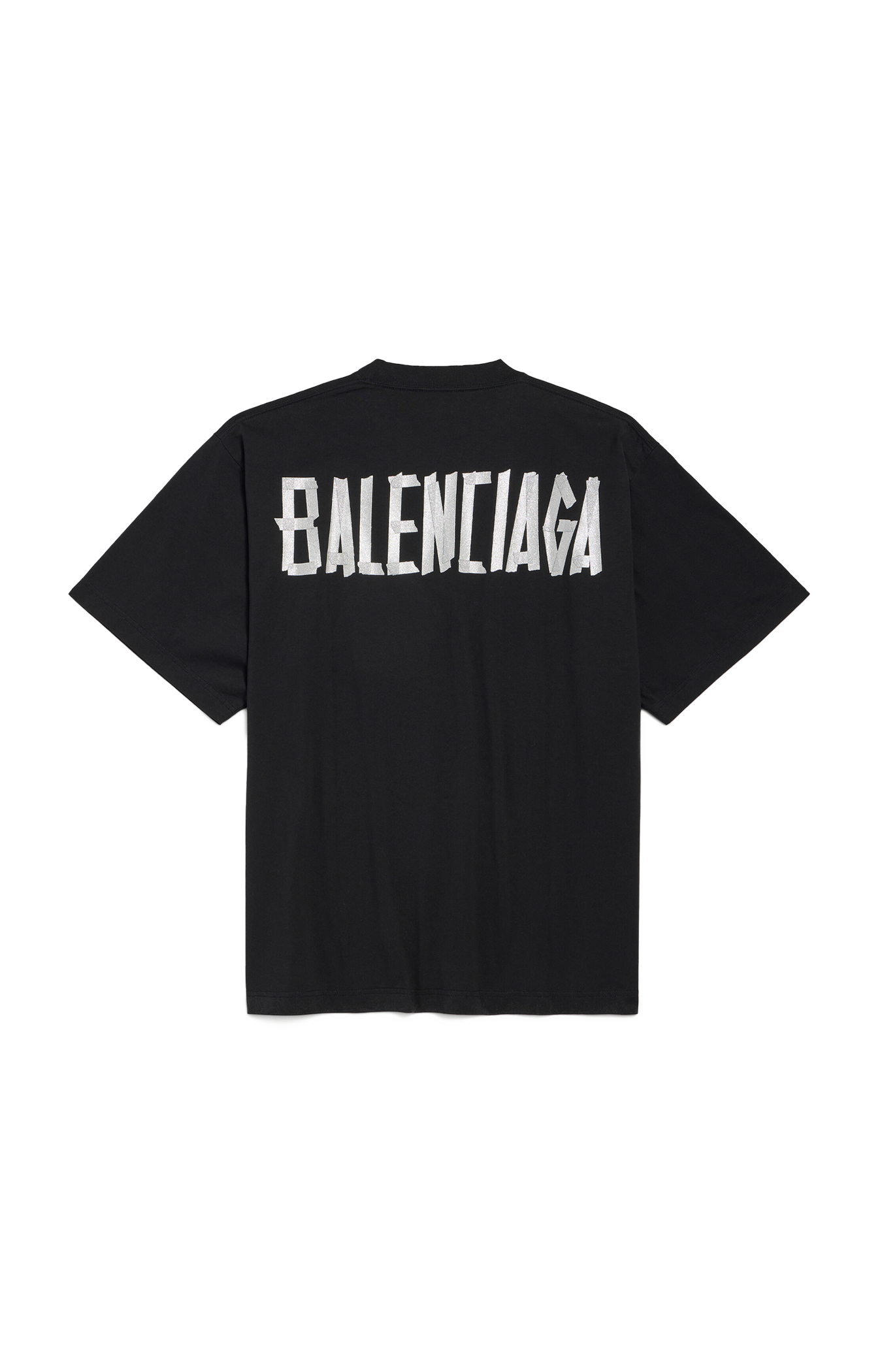 Glitter Tape Type Large Fit T-shirt in Black